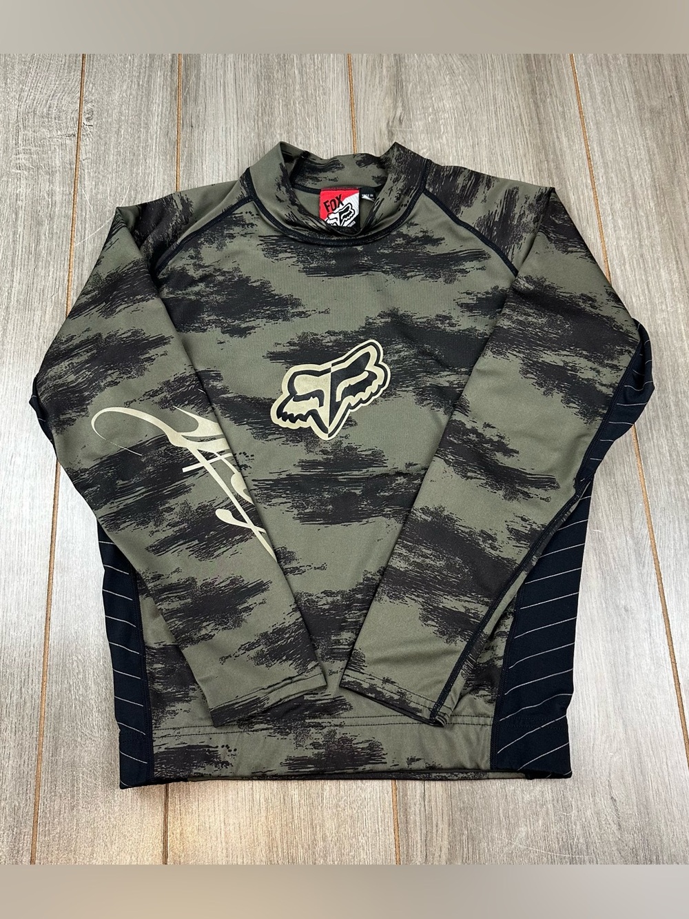 Fox Racing MTB Jersey Shirt Boys L Fitted Camo